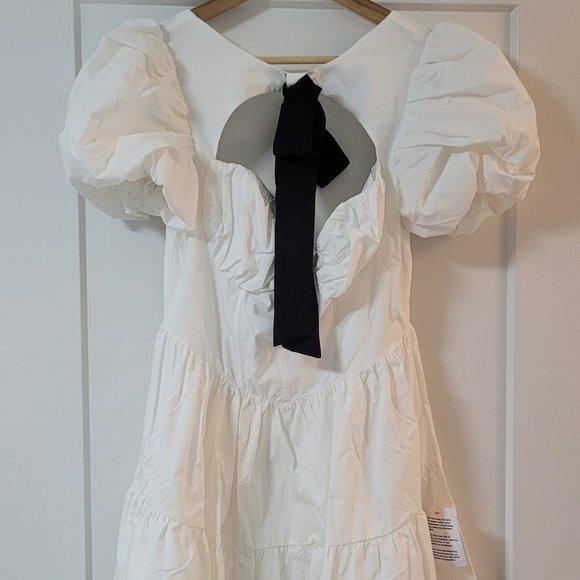 NWT ASOS Luxe cotton corset mini dress with bow - Picture 5 of 5